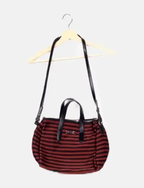 Bimba&Lola Bolso bicolor detalle rayas