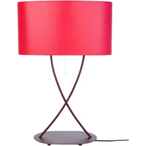 lámpara de la sala de estar rectangular metal marrón y rojo