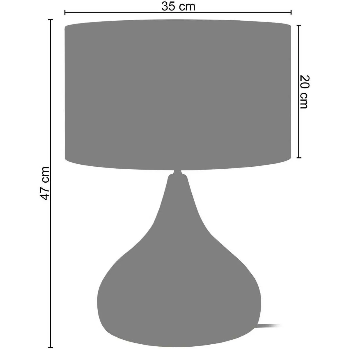 Lámpara de Mesa redondo metal turquesa y blanco