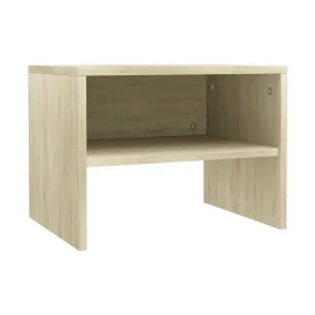 Mesita de noche madera contrachapada roble sonoma 40x30x30 cm