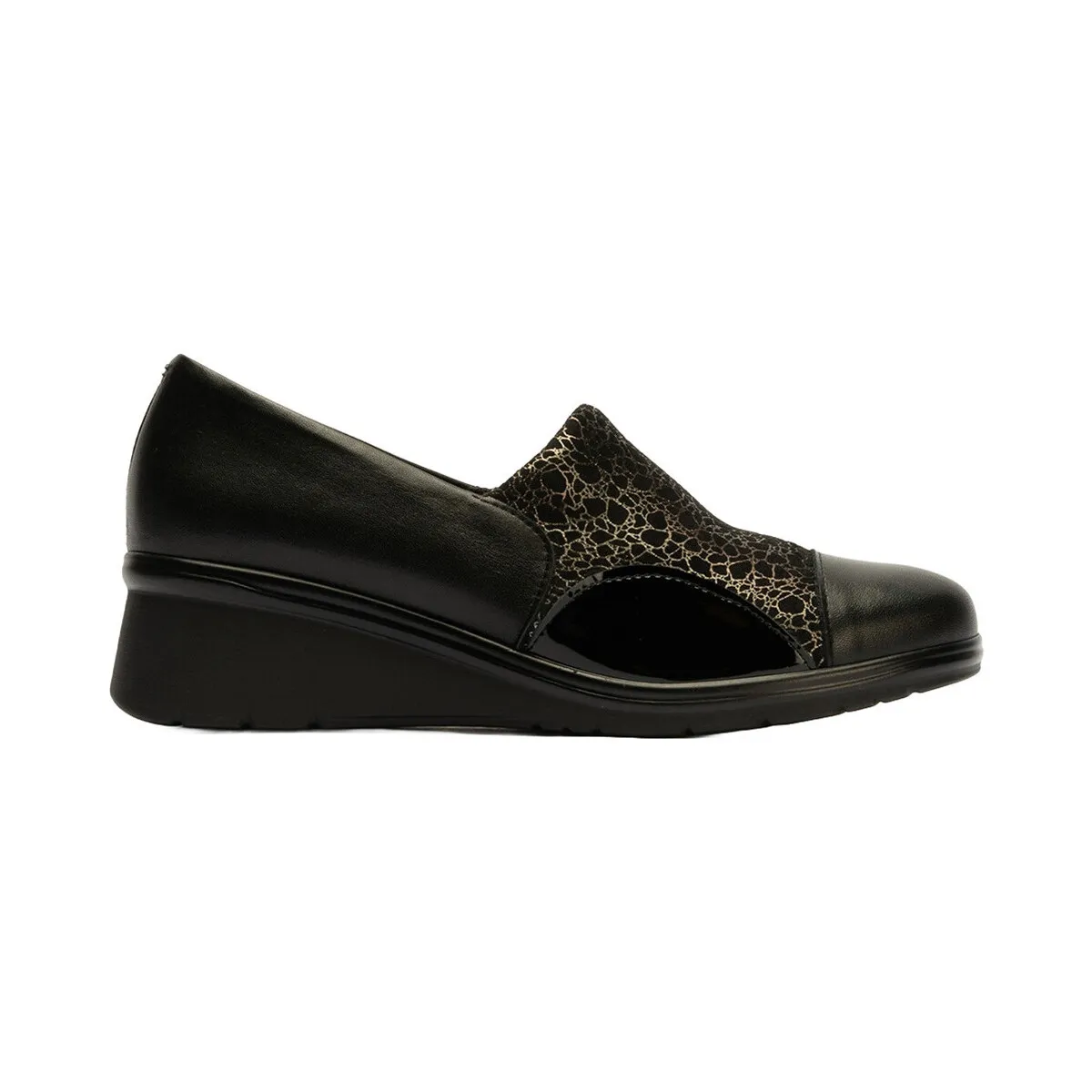 MOCASIN  5322 PIEL-LICRA NEGRA