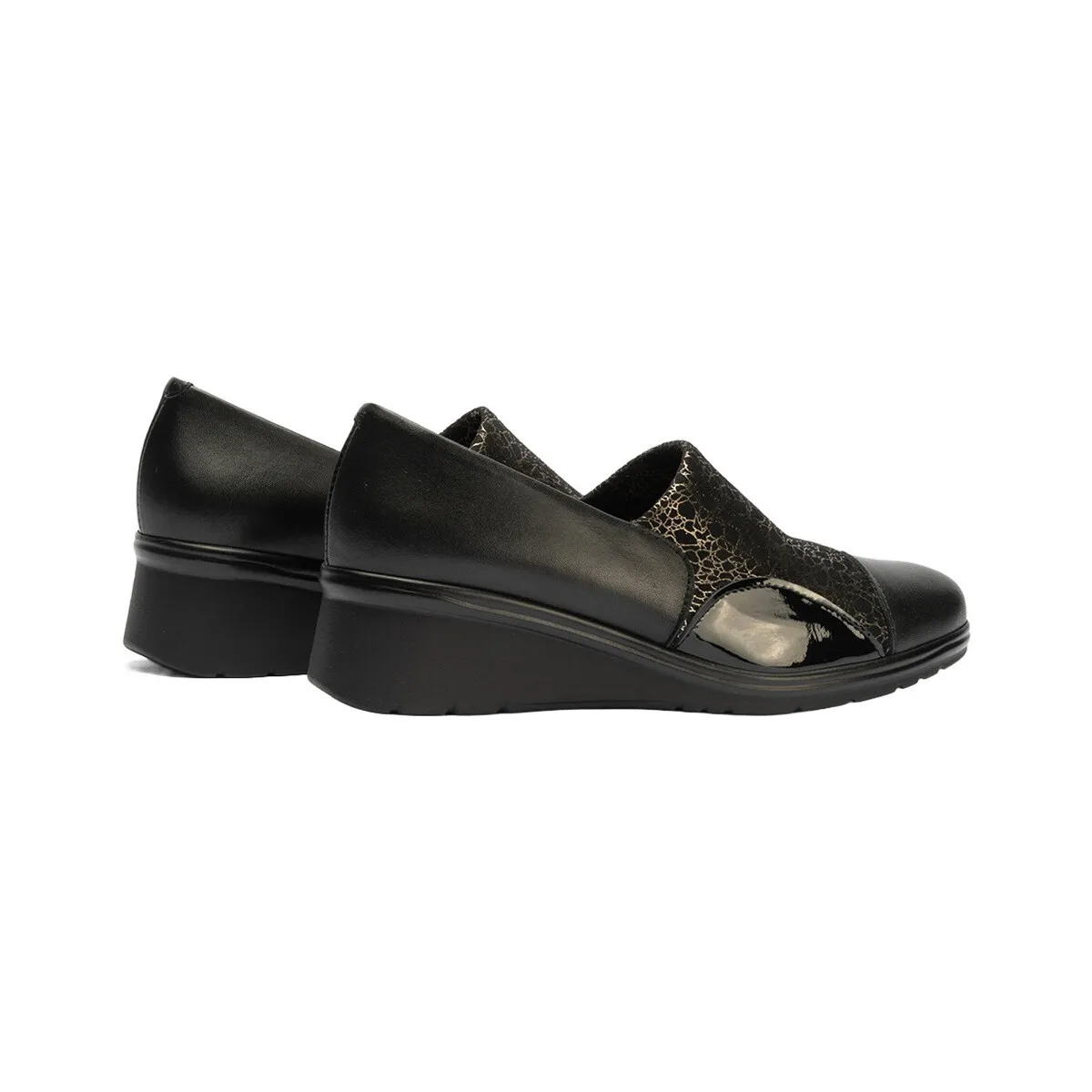 MOCASIN  5322 PIEL-LICRA NEGRA