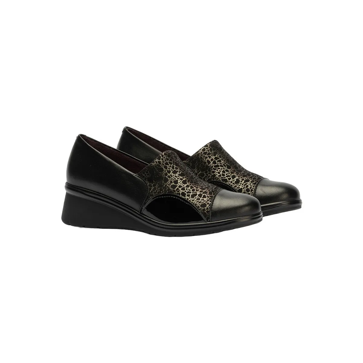 MOCASIN  5322 PIEL-LICRA NEGRA