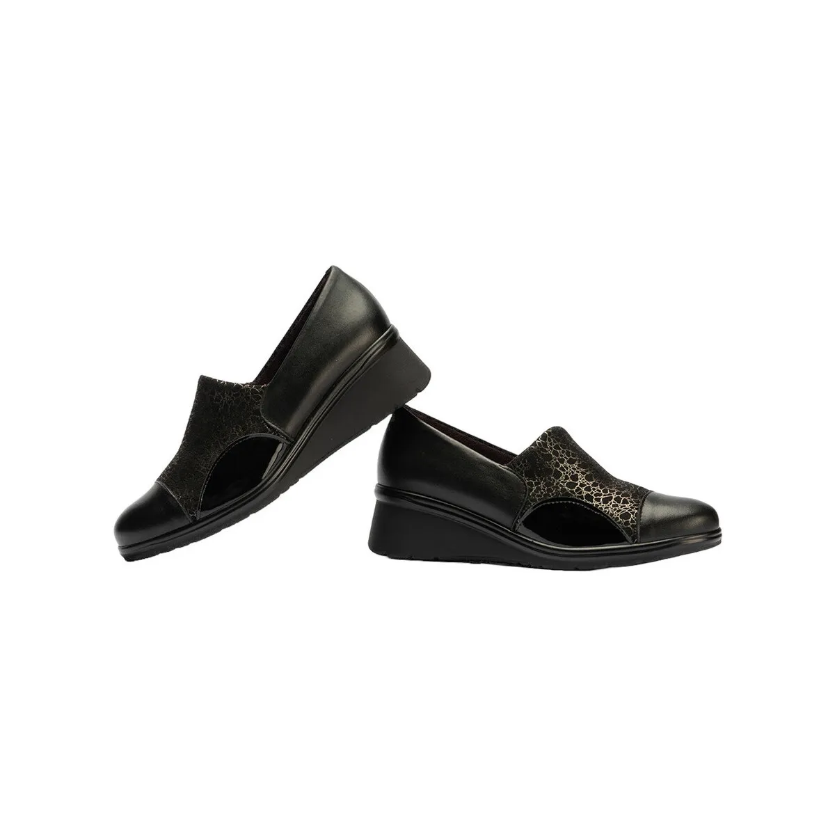 MOCASIN  5322 PIEL-LICRA NEGRA