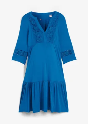 Vestido premamá/de lactancia tipo túnica azul atlántico