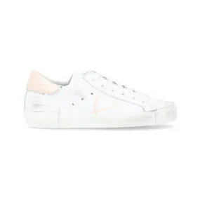 Zapatilla  Paris X en piel blanca con